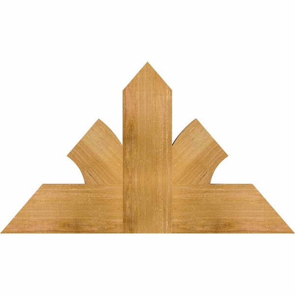 Ekena Millwork Richland Rough Sawn Timber Gable Bracket, Western Red Cedar, 36"W x 21"H x 2"D x 6"F, 14/12 Pitch GBW036X21X0206RIC00RWR - main